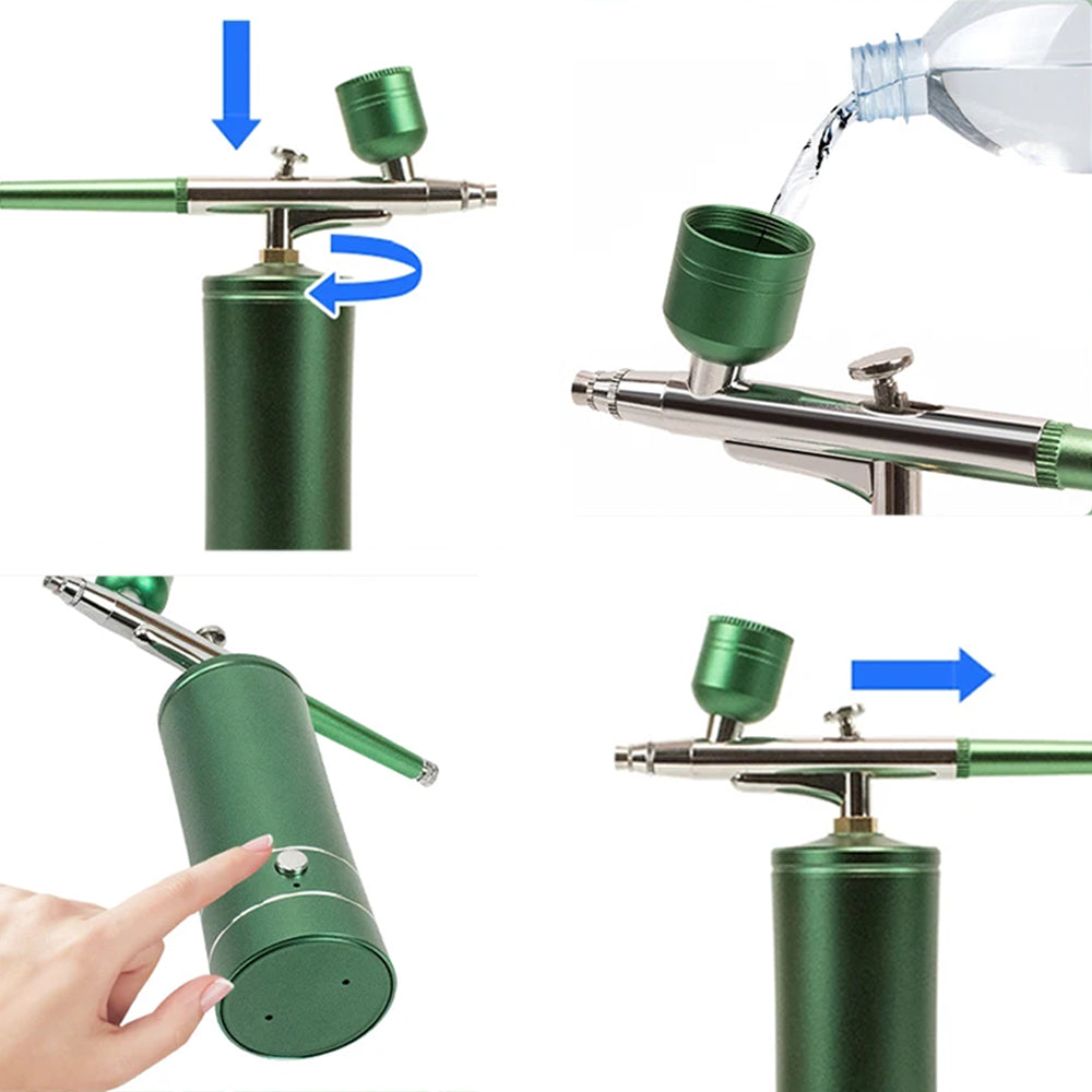 Portable Airbrush Kit with Compressor for Nails Manicure Art Cake Painting Makeup