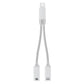2-in-1 Audio Charger Splitter Type-C Male to USB Female with Type-C Female Charging 100W
