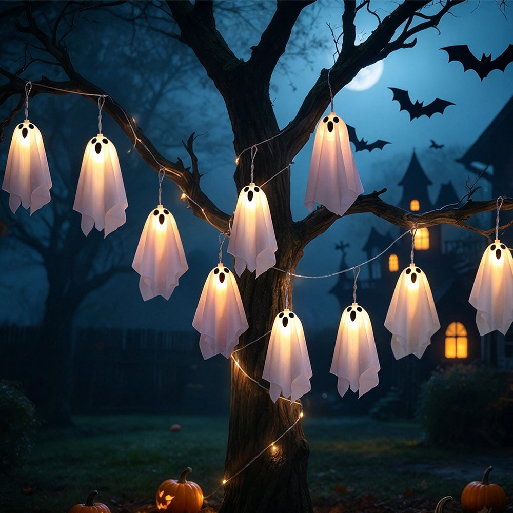 275cm Halloween Warm White LED Hanging Light String with 8 Modes