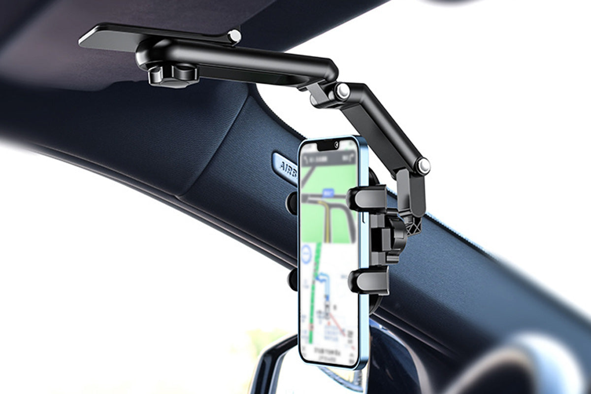 360 Rotating Car Phone Stand Multifunction Car Sun Visor Smart Phone Holder