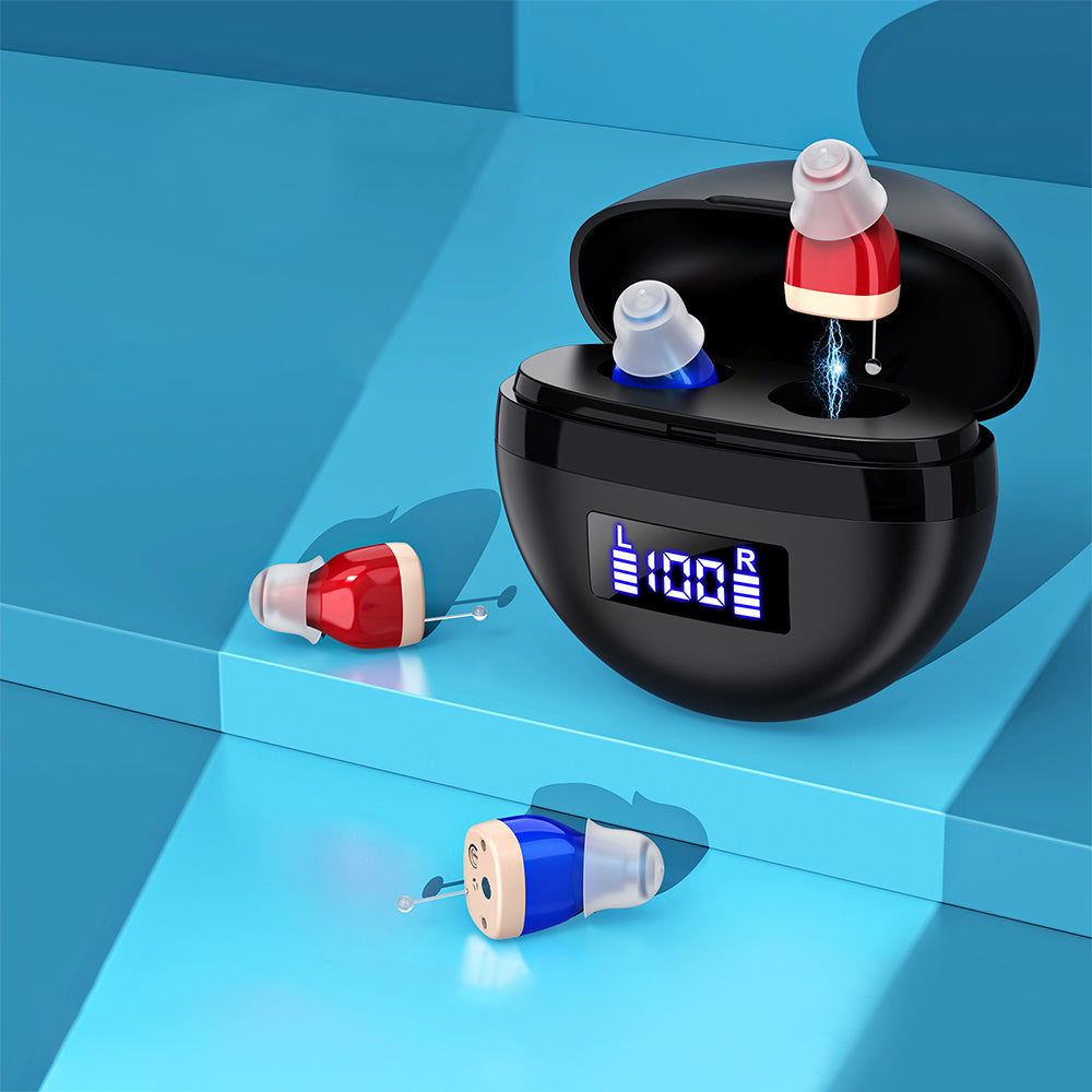 Invisible Digital Hearing Amplifier with Charging Case