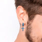 5 Pairs Unisex Cross Dangle Hoop Huggie Stainless Steel Earrings
