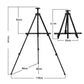 Heavy Duty Metal Adjustable Artist Field Display Easel Folding Tripod Stand
