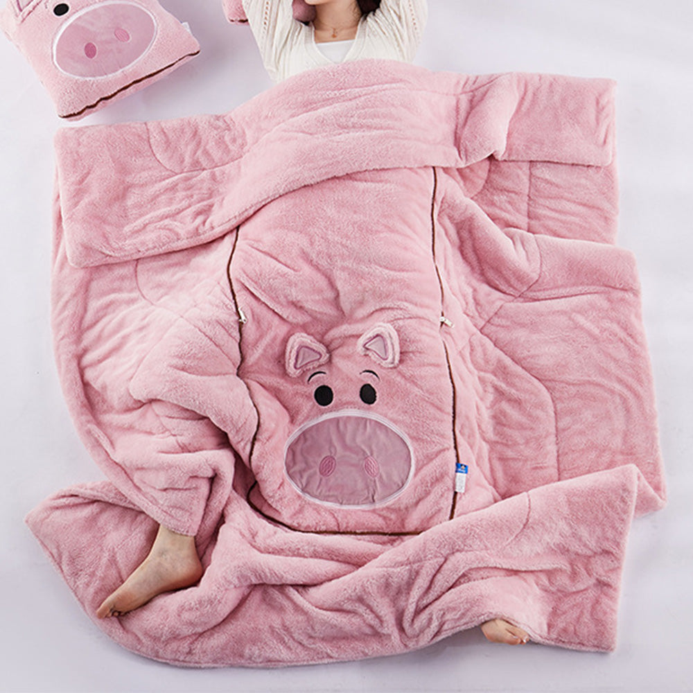 Pillow Blanket Throws Back Support Cushion