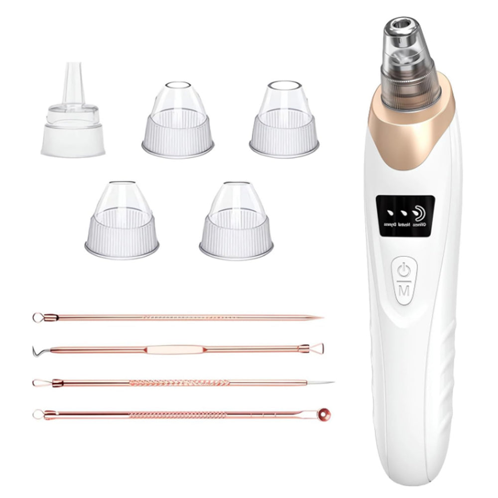 Vacuum Blackhead Remover Facial Skin Pore Acne Pimple with 5 Suction Probes 4 Acne Needles