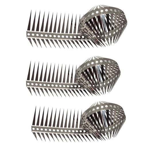 3Pcs Trimmable Stainless Steel Bird Spikes for Outdoor Pigeons and Other Small Birds