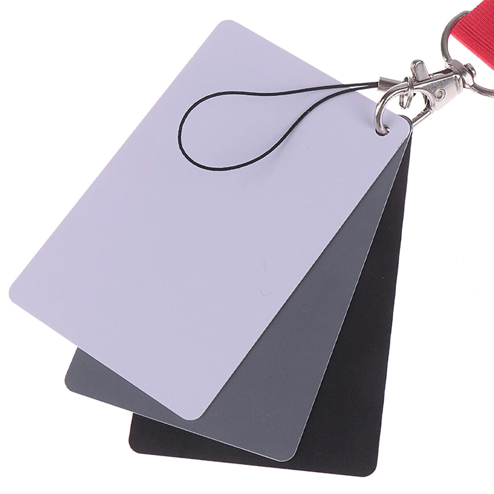 2 Set White Balance Cards 18 Percent Exposure Kit for Camera Calibration