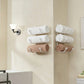 3-Tier Iron Wall-Mounted Bathroom Towel Rack for Vertical Storage