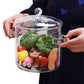 Glass Cooking Pot Double-Handled Heat-Resistant Clear Glass Stovetop Pot with Lid