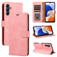 RFID Protective Flip Wallet Case Compatible with Samsung A17 A37 and A57-Pink