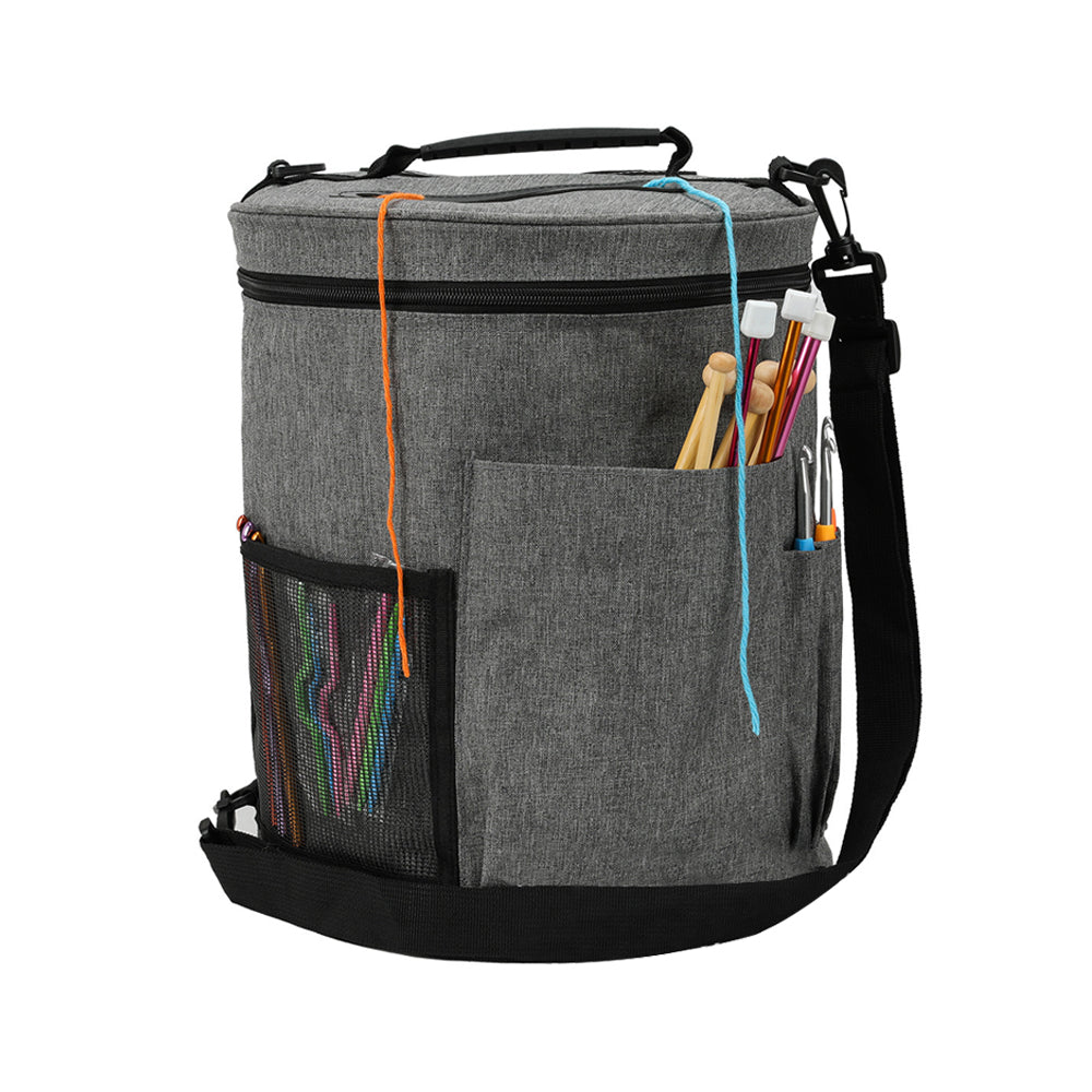 Portable Knitting Crochet Storage Bag with Shoulder Strap