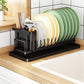 Dish Drying Storage Rack with Water Tray for Kitchen Counter