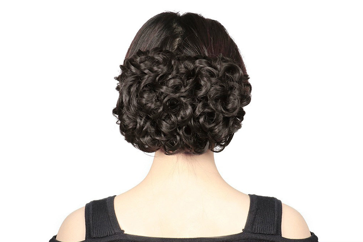 Curly Hair Bun Extension Messy Bun Hairpiece for Instant Updo
