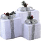 3PCS Christmas Lighted Gift Boxes With 8 Modes For Holiday Indoor Outdoor Decorations