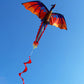 Outdoor Colorful 3D Dragon Flying Kite with 100m Tail Line 1.4m