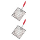 2Pcs 21x20 cm Folding Stainless Steel Grilling Basket Bread Toaster with Removable Handle