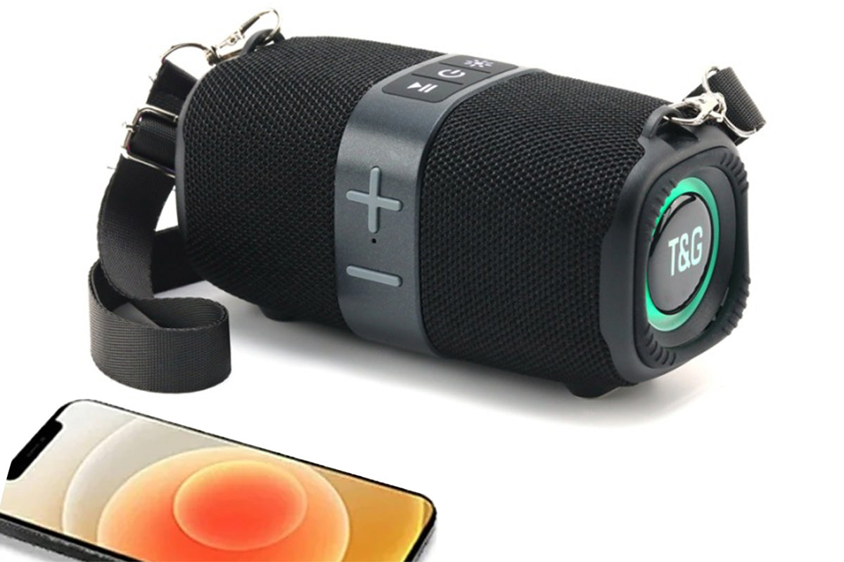 Portable Bluetooth Speaker, Portable Speaker, Bluetooth Speakers Wireless, LED Light Speaker Speakers Wireless Speaker with TF AUX FM for Shower Pool Party