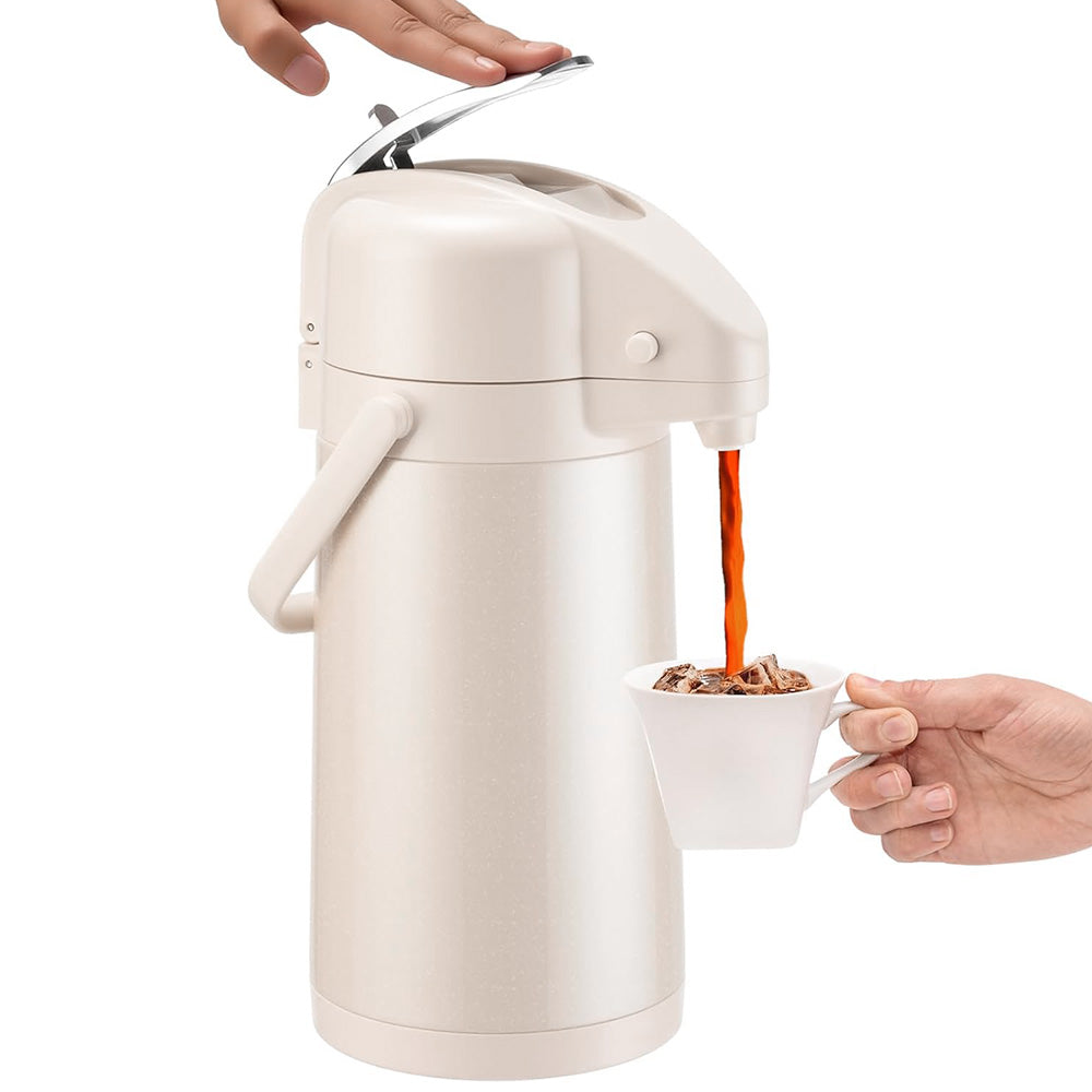 3L Stainless Steel Vacuum Insulated Water Dispenser Pump Flask Hot Cold Beverage Server