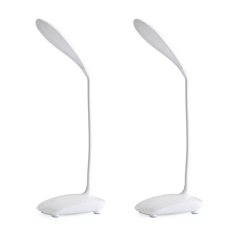 2Pcs LED Touch Table Light Flexible Desk Lamp Reading Lamp with 3 Levels Brightness