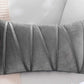 2PCS Velvet Bandage Stripe Cushion Cover Set Throw Pillow Cases for Sofa-Grey