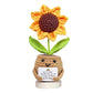 Positive Sunflower Crochet Doll with Card Sunflower Gifts for Teacher Best Friend