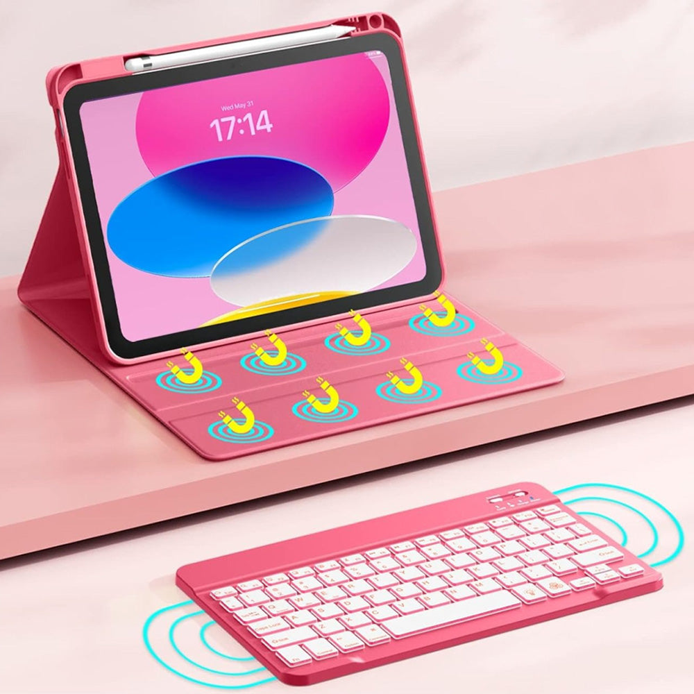 Bluetooth Keyboard Case for iPad 11th 10th Gen A16 Backlit Cover