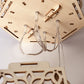 Christmas Wooden Lantern – Decorative Carved Hollow LED Night Light for Holiday Home Decor