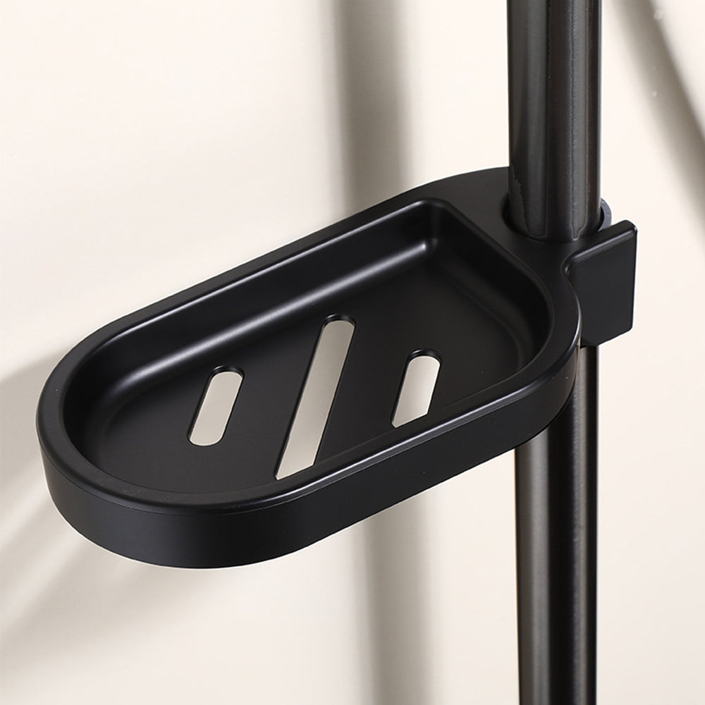 Adjustable Sliding Shower Rail Soap Dish Holder for 25cm Tubes
