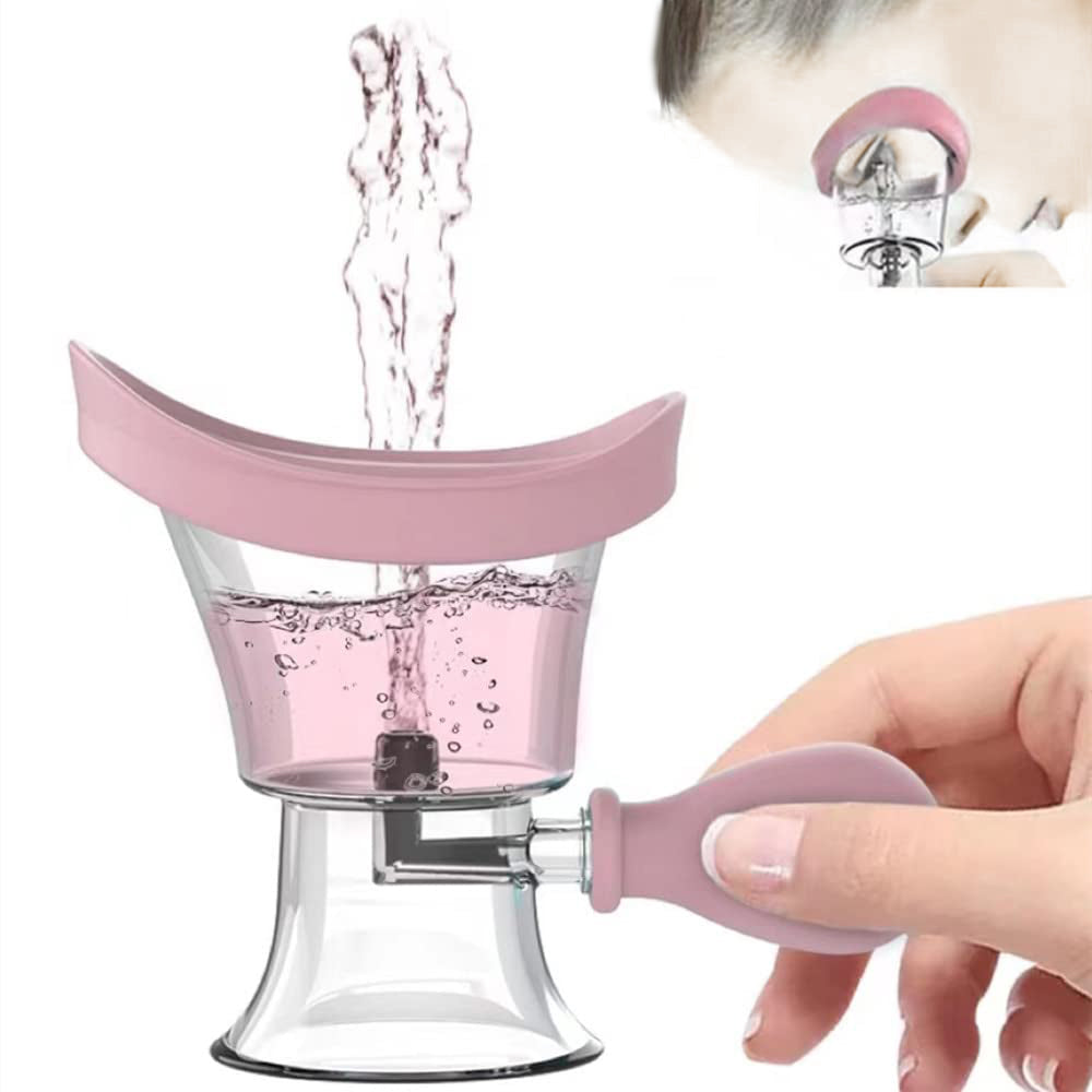 Manual Air Pressure Eye Cleaning Cup Clear Silicone Eye Cup