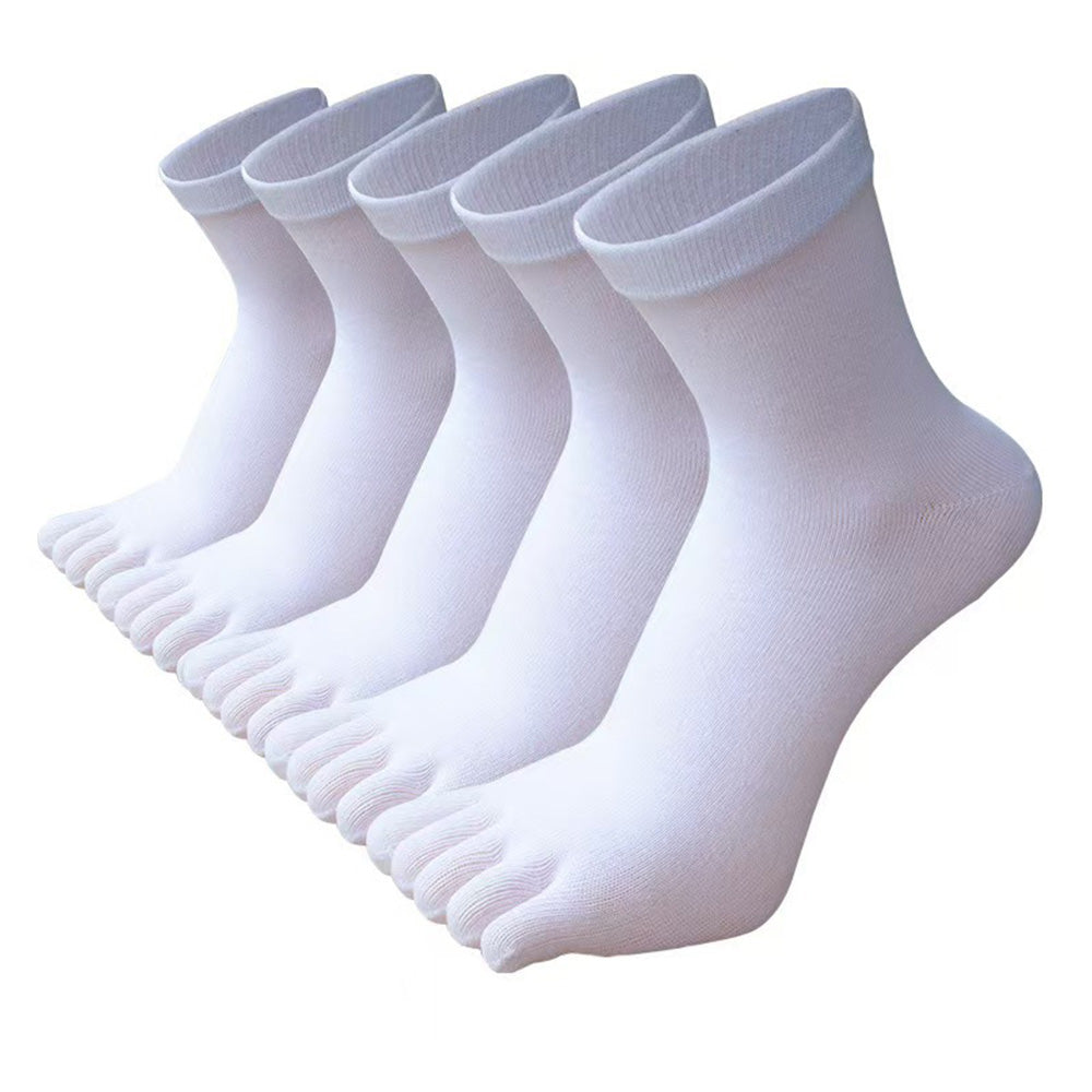 5 Pack Mens Breathable Five Toe Socks