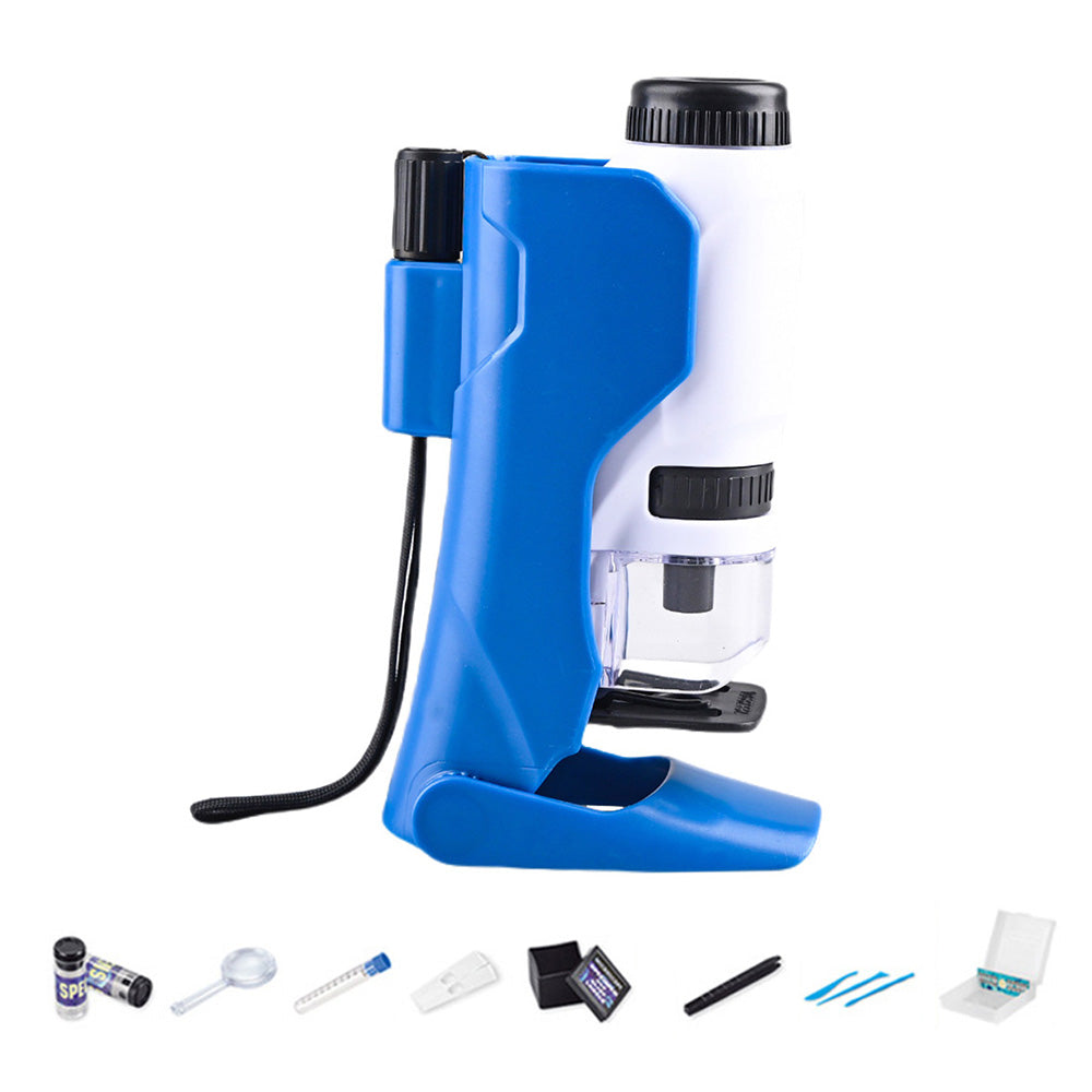 Mini Pocket Microscope Portable Handheld Microscope With Stand Educational Microscope Kit