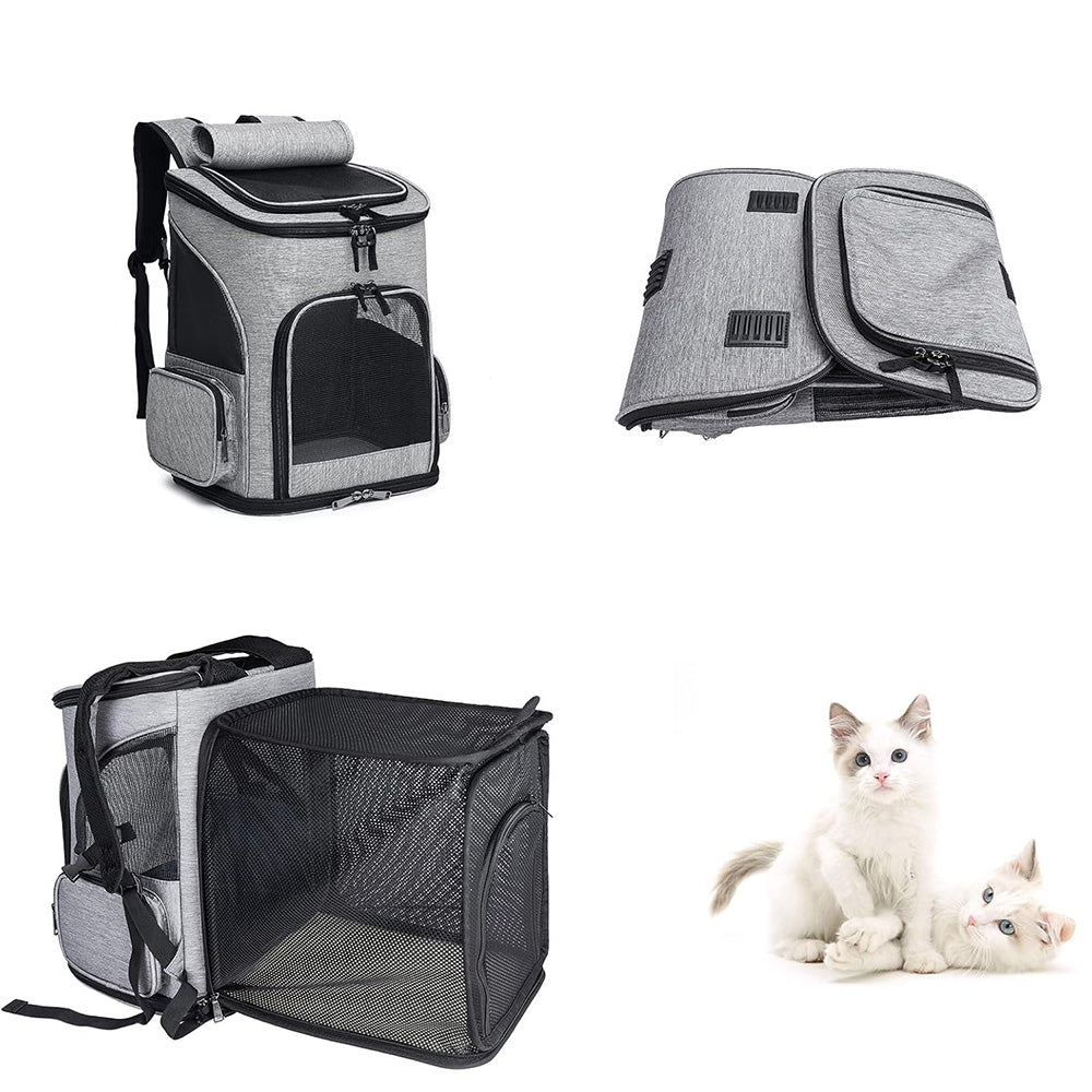 Expandable Large Cat Backpack Carrier for Small Pets