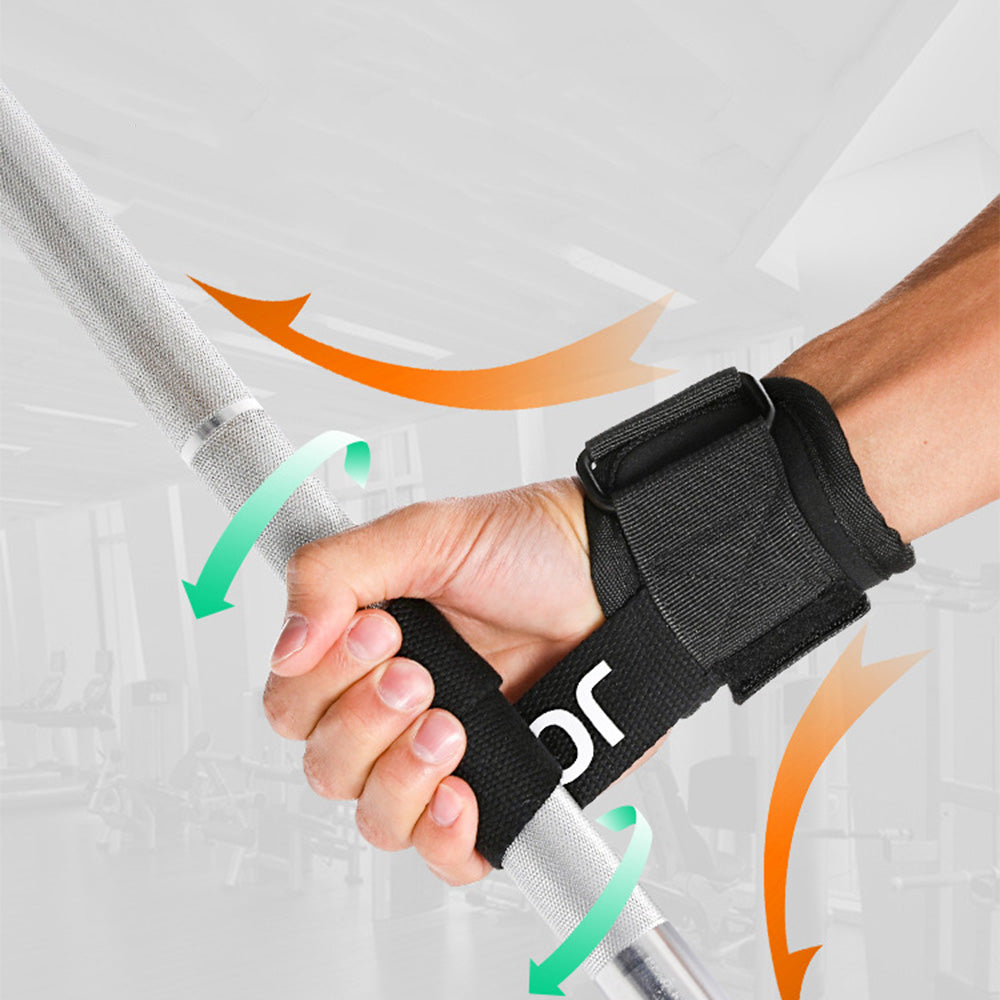2PCS Weight Lifting Wrist Bar Straps Pull-up Support Strap Grip Strength Band