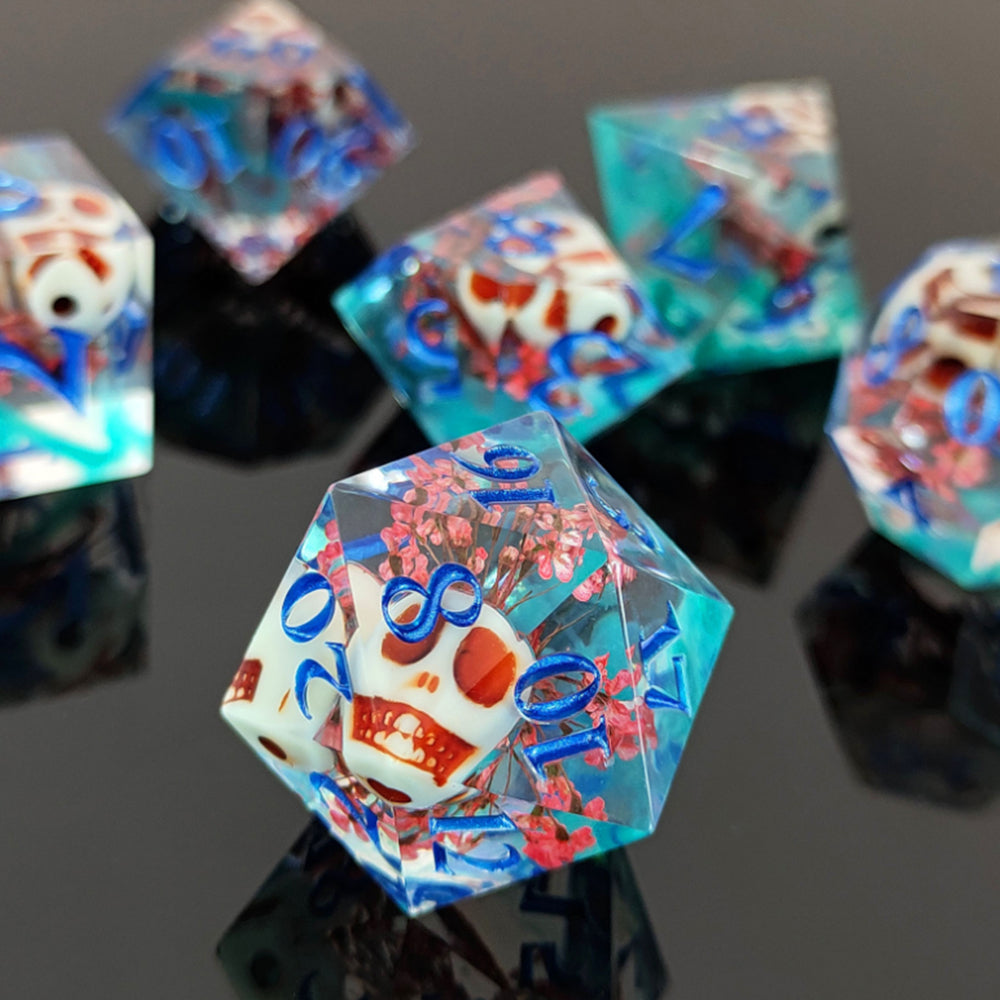 Enchanted Starlight 7 Dice Precision Edged Set for RPG DND Tabletop Game