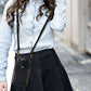 3-in-1 Wallet Card Holder PU Leather Crossbody Phone Bag Phone Purse with Mirror