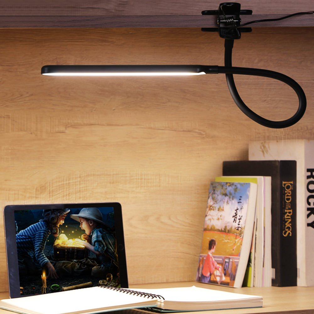 Adjustable Clip On LED Book Lamp with Flexible Gooseneck