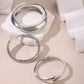 3Pcs Women Chunky Gold Bangle Bracelets Wide Wrist Cuff Stackable Fashion Jewelry Gift