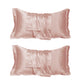2Pcs 48x74cm Satin Pillowcase Solid Color Silk Soft Bedding Pillowcase
