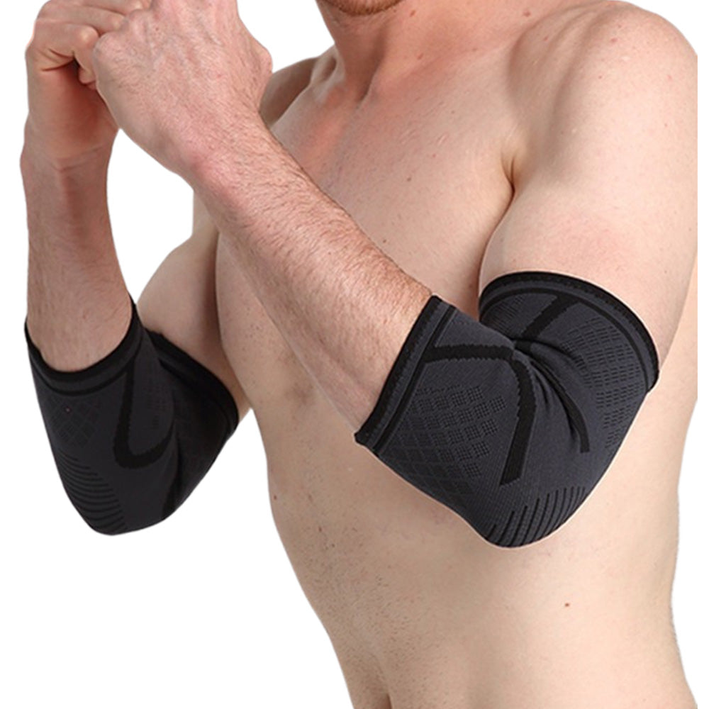 2Pcs Elbow Compression Sleeve for Tennis Golfer's Elbow Weightlifting Unisex-Black