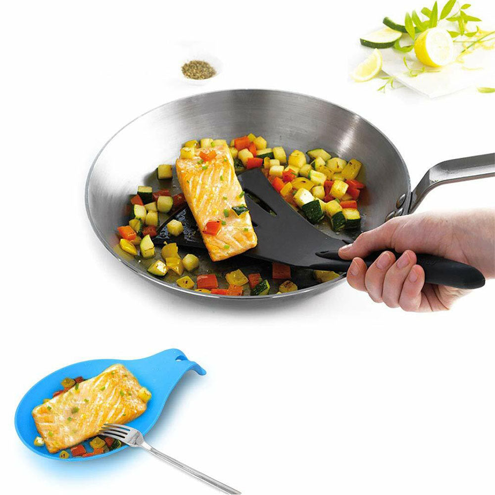 6 Pack Heat Resistant Silicone Spoon Rest Utensil Holders