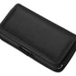 Universal Black Oxford Cloth Phone Waist Pouch with Belt Clip and Card Holder Compatible with Most Smartphones