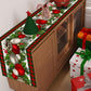 Linen Christmas Table Runner Long Farmhouse Holiday Home Kitchen Table Decorations