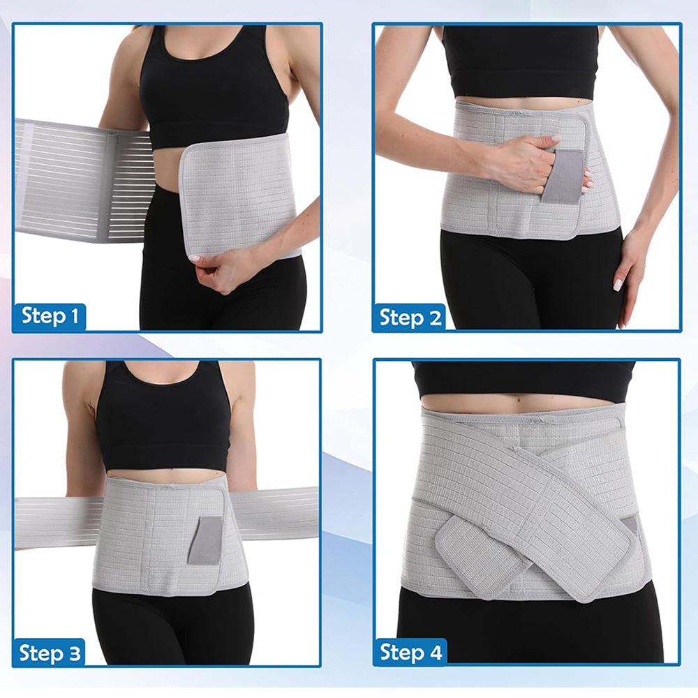 Bamboo Charcoal Fiber Belly Band Adjustable Waist Support for Daily Use
