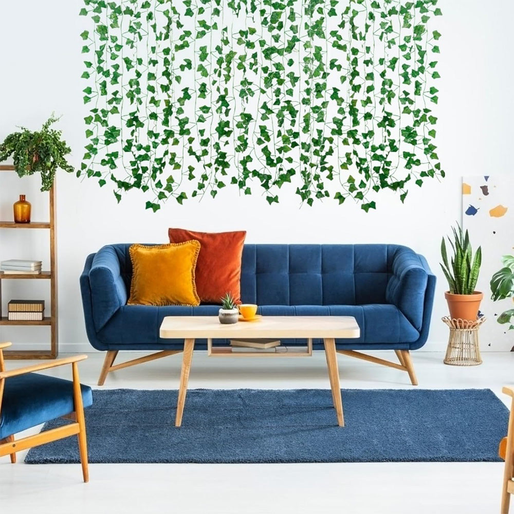 12 X 2M Artificial Ivy Vine Garland Fake Foliage Hanging Leaf Plant for Home Garden Party