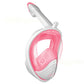 Full Face Snorkel Mask – 180 Degree Panoramic View Anti-Fog & Leak Proof-Pink