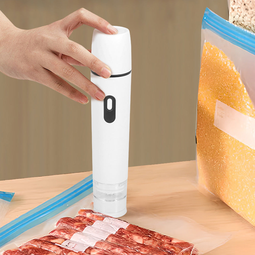 Portable Compact Vacuum Sealer for Food Storage with 15 Reusable Vacuum Bags