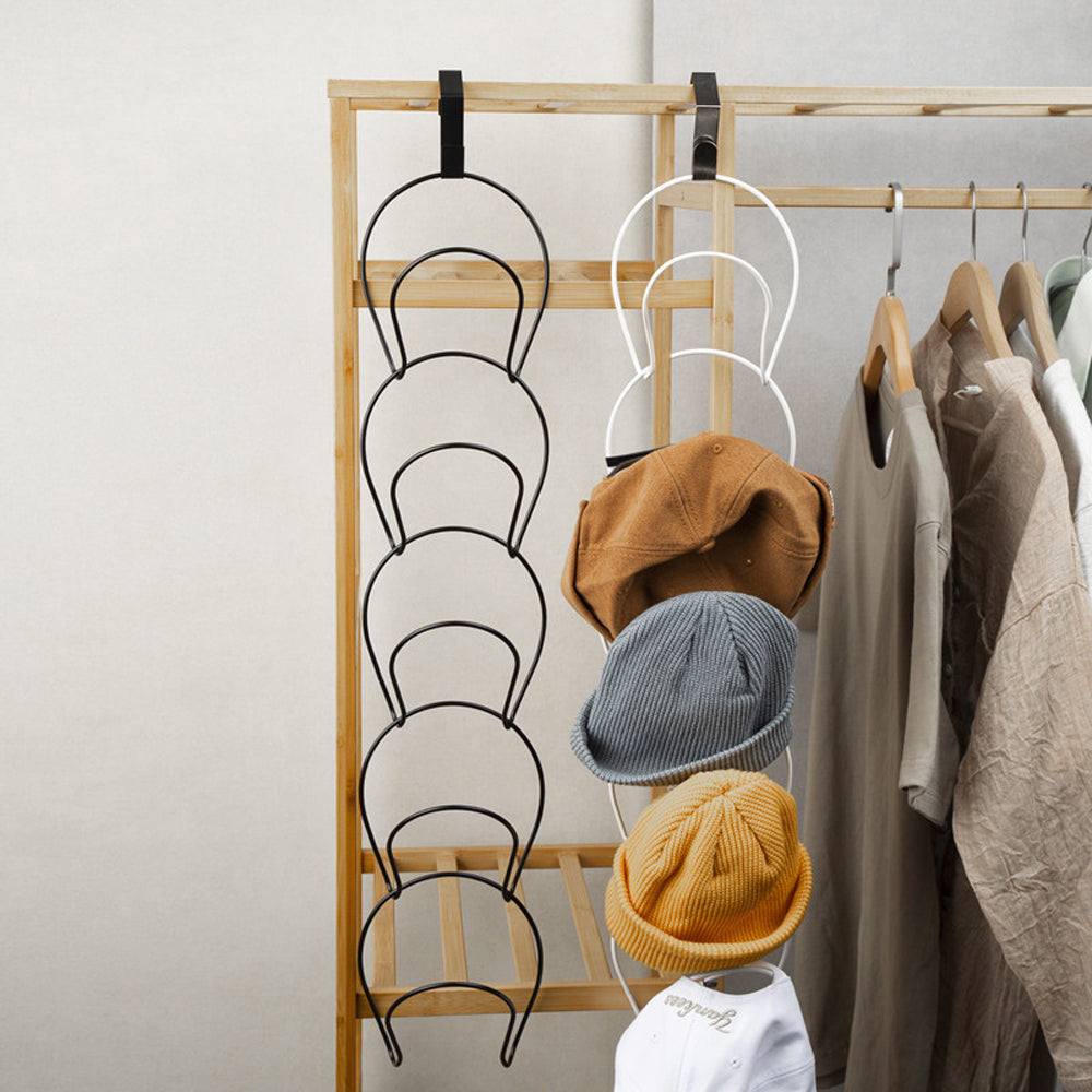5Pcs Wrought Iron Hat Holder Racks