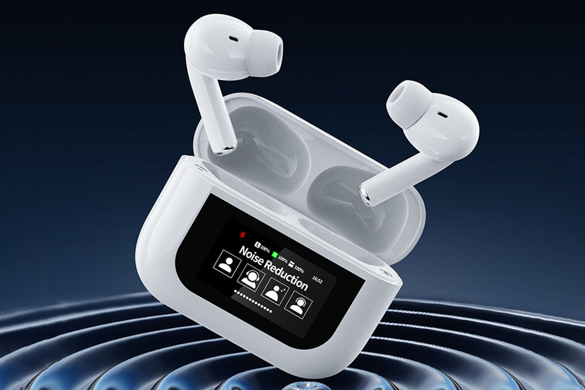 Wireless Earbuds Bluetooth 5.4 Earbuds with Touch Screen Noise Cancelling Headphones