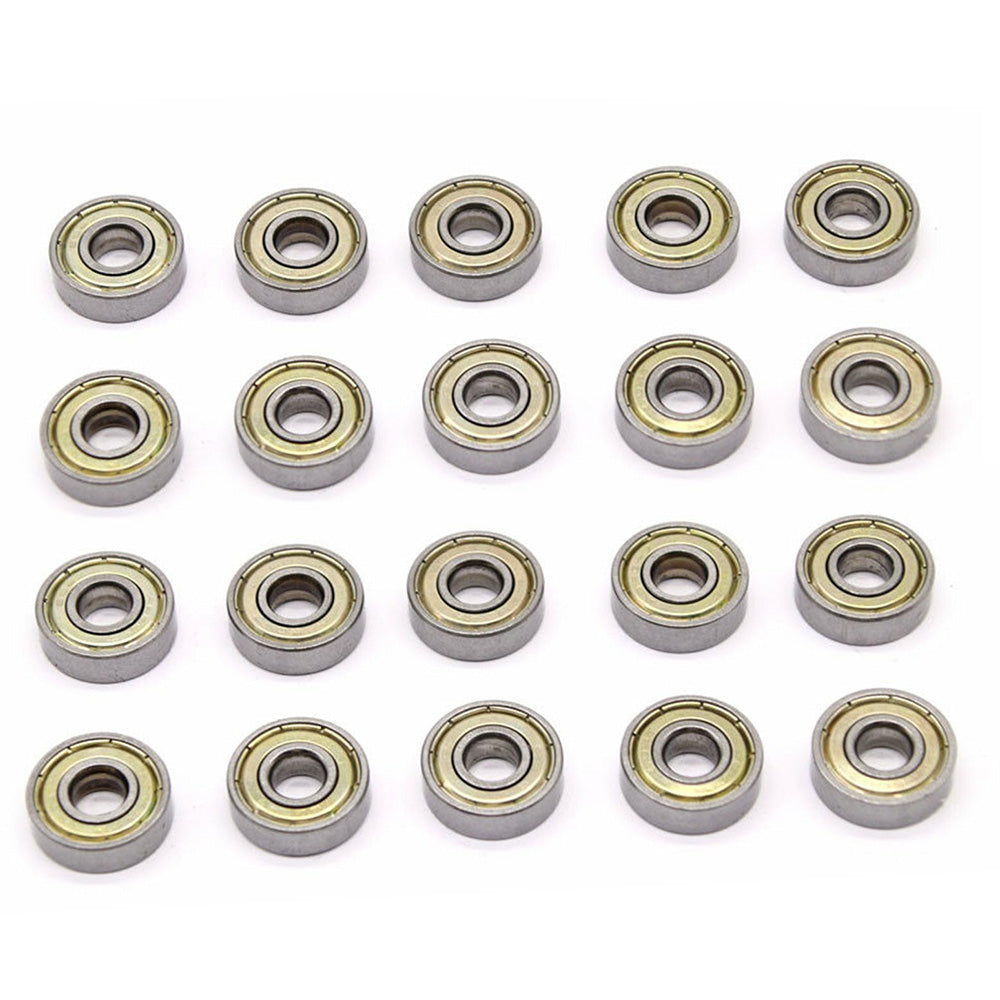 20 Pack Carbon Steel Bearings for 3D Printers Skates Bikes