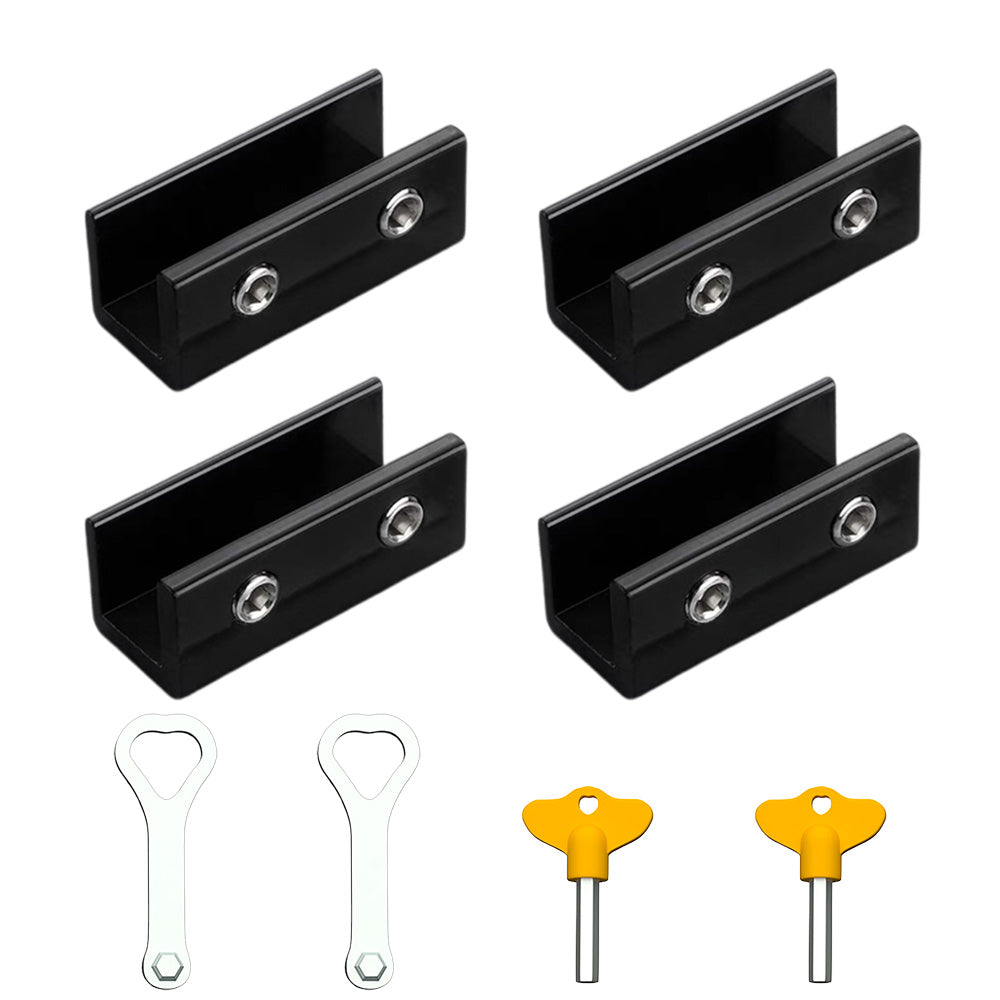 4 Pack Sliding Window Locks with Key for Vertical Horizontal Sliding Windows Doors